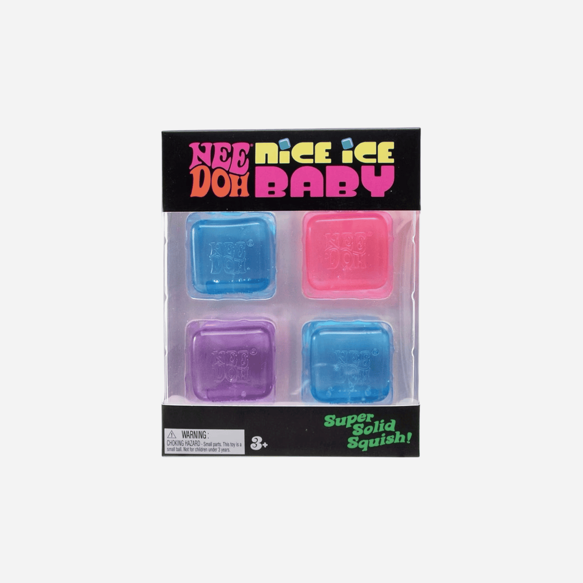 NeeDoh Nice Ice Baby Squishy Fidget Toy Set of 4 Blue/Purple/Pink