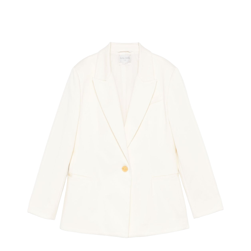 Cotton Single-Breasted Blazer Jacket