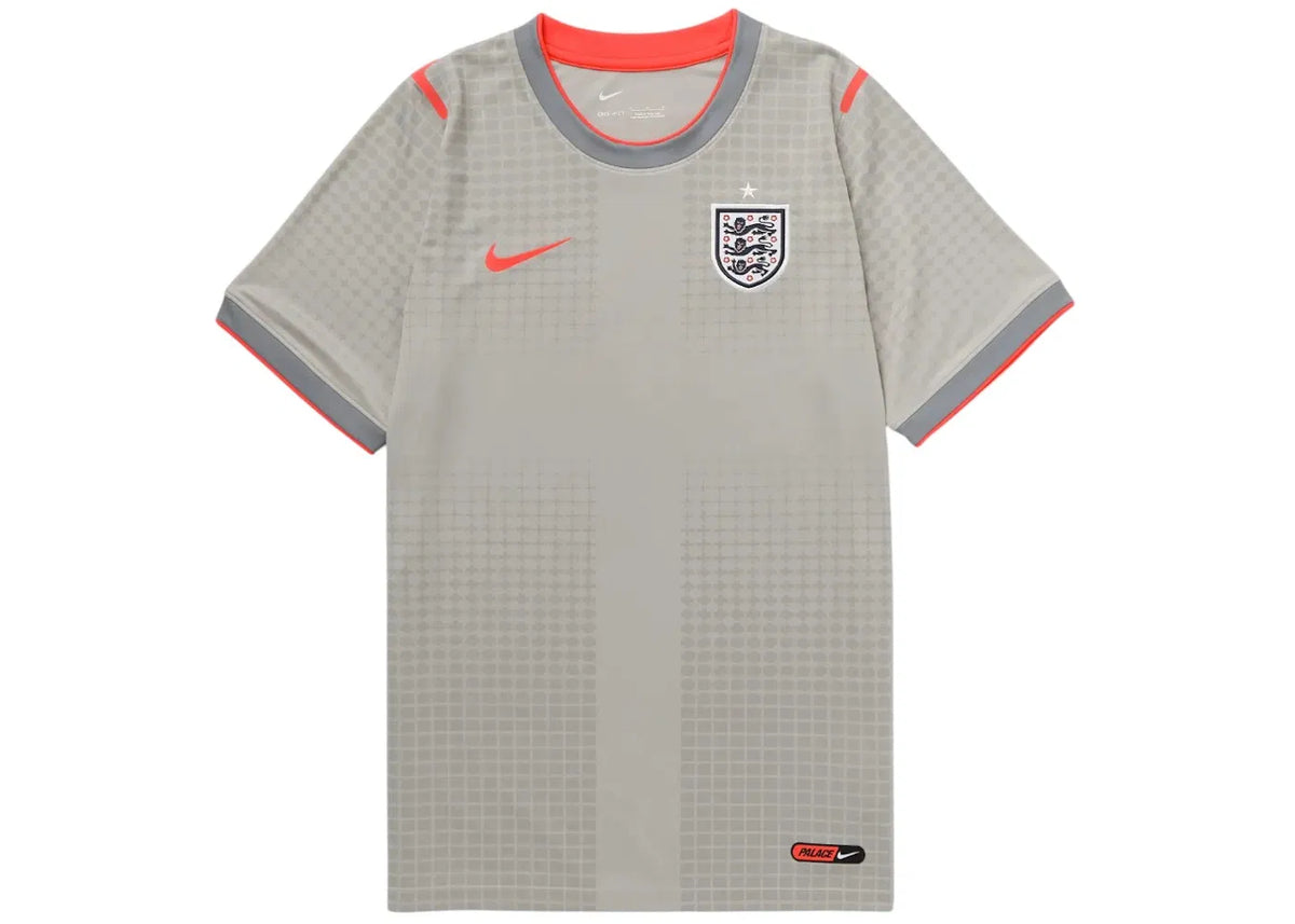 Nike England x Palace Academy Pro 2026 Football Jersey Pewter Grey/Bright Crimson