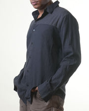 Calvin Klein Black & Grey Colourblocked Shirt (L)