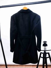 Black sheep black velvet overcoat (One Size)