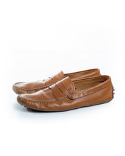 Tods Brown Leather Slip-on Loafers (UK 10)