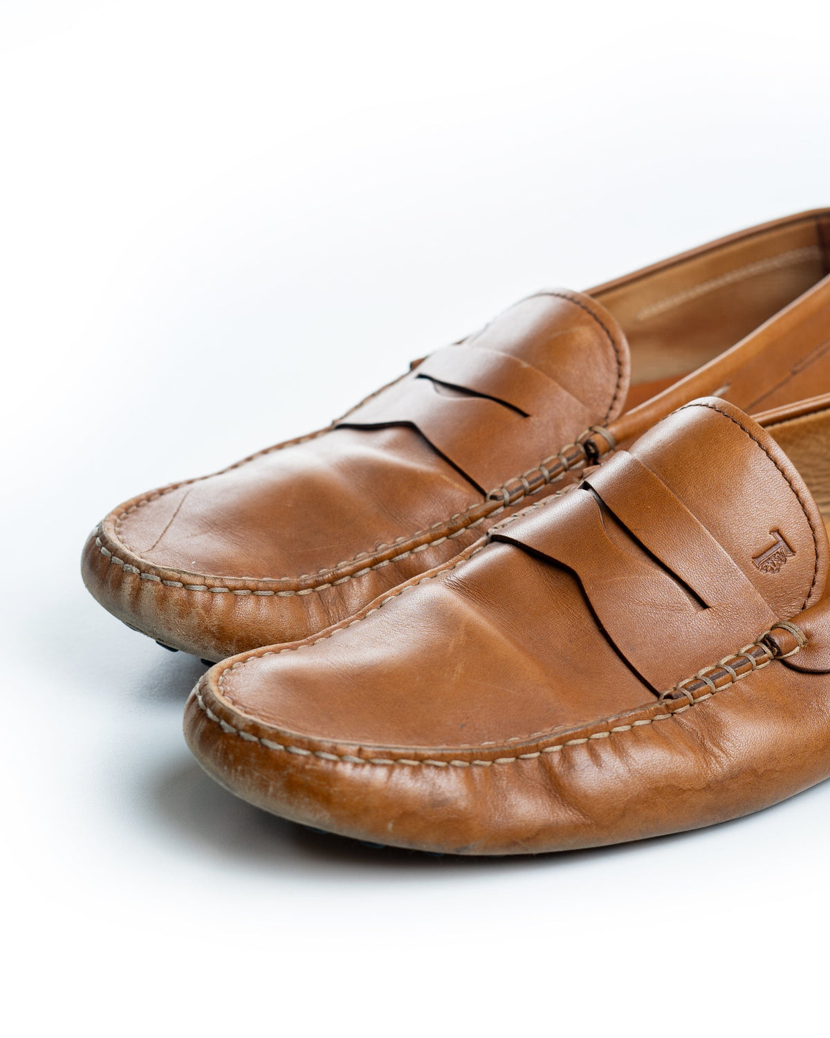 Tods Brown Leather Slip-on Loafers (UK 10)