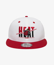 New Era MIAMI HEAT CROWN WHITE 9FIFTY SNAPBACK CAP { WHITE