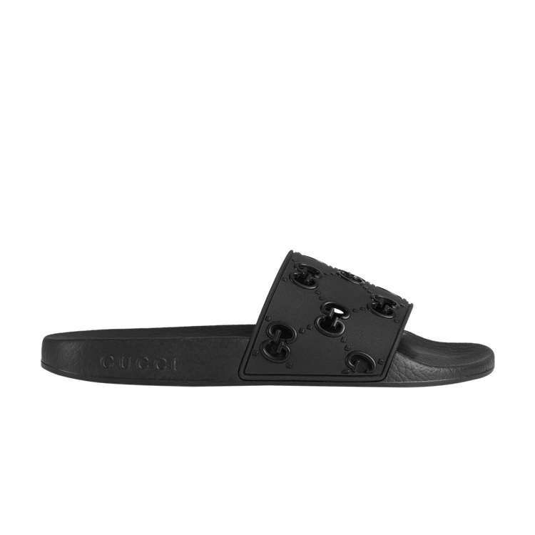 Gucci Wmns Rubber GG Slide 'Black'
