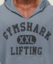Gymshark Summer Pump Cover Short Sleeve Hoodie Iron Blue