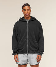 Gymshark Conditioning Club Washed Zip Through Hoodie Black