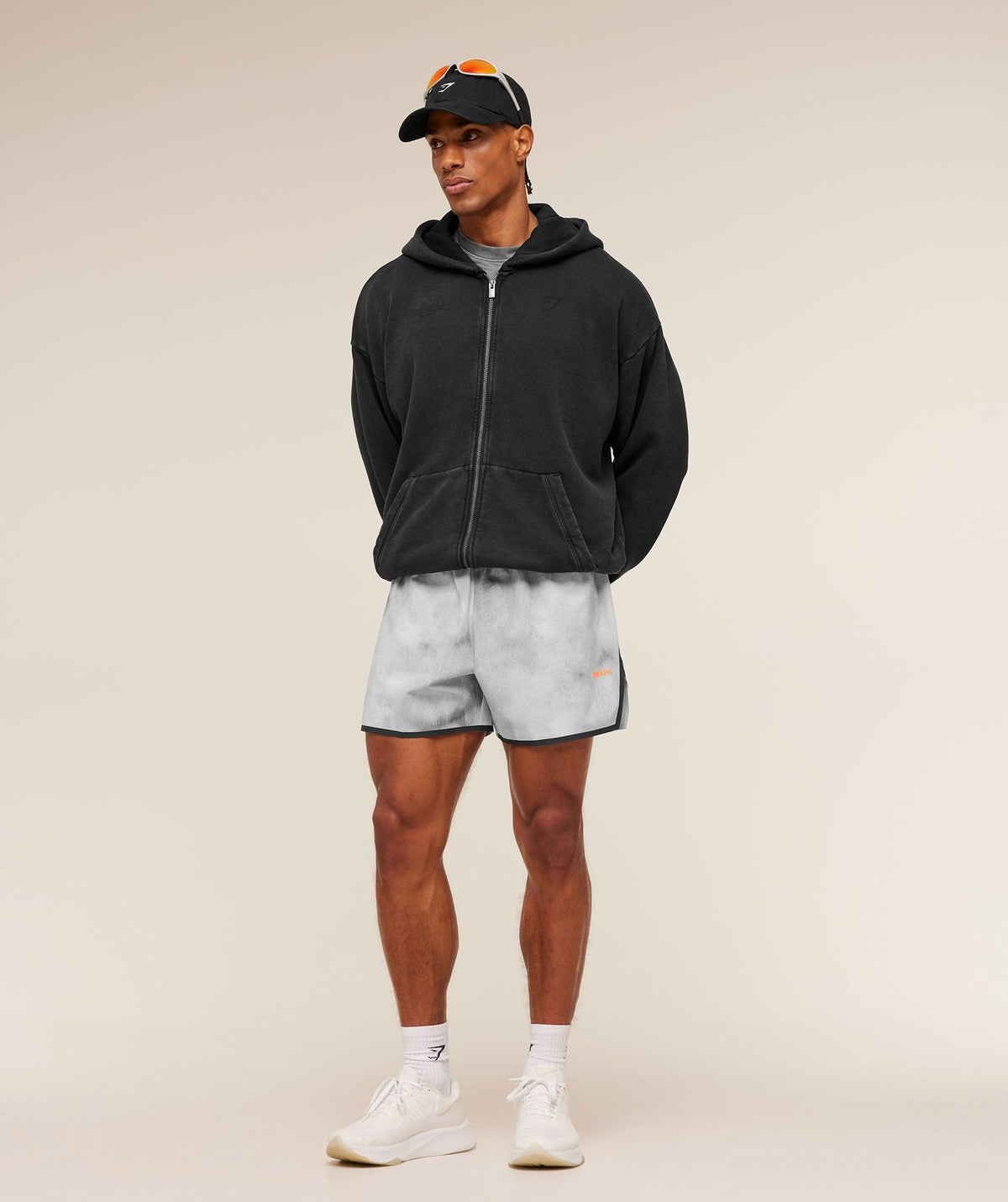 Gymshark Conditioning Club Washed Zip Through Hoodie Black