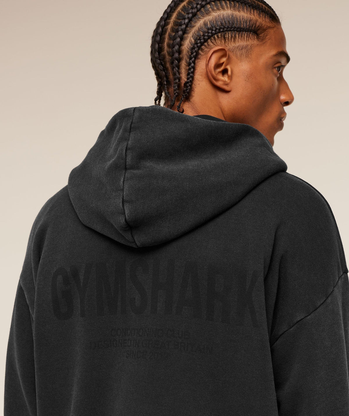 Gymshark Conditioning Club Washed Zip Through Hoodie Black
