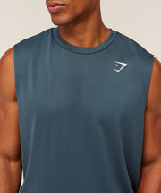 Gymshark Arrival Oversized Tank GS Stealth Blue