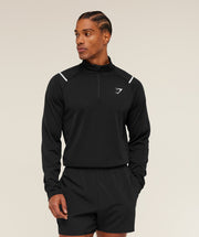 Gymshark Arrival Contrast 1/4 Zip Black