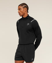 Gymshark Arrival Contrast 1/4 Zip Black