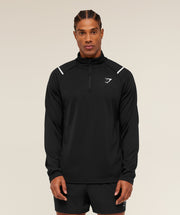 Gymshark Arrival Contrast 1/4 Zip Black