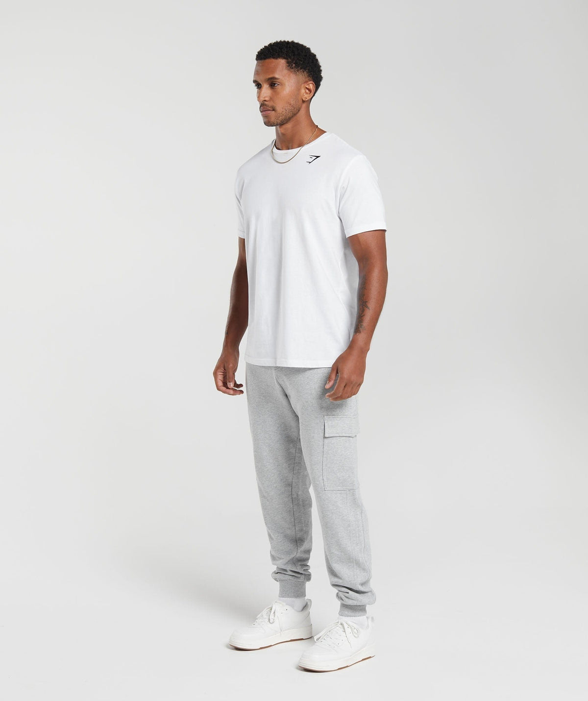 Gymshark Rest Day Essentials Cargo Joggers Light Grey Core Marl