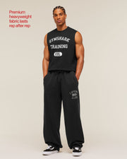 Gymshark Retro Collegiate Graphic Wide Leg Pants Black