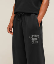 Gymshark Retro Collegiate Graphic Wide Leg Pants Black
