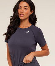 Women's Gymshark Vital Seamless 2.0 Light T-Shirt Midnight Purple