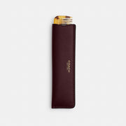 Coach Comb With Sleeve Brass Merlot