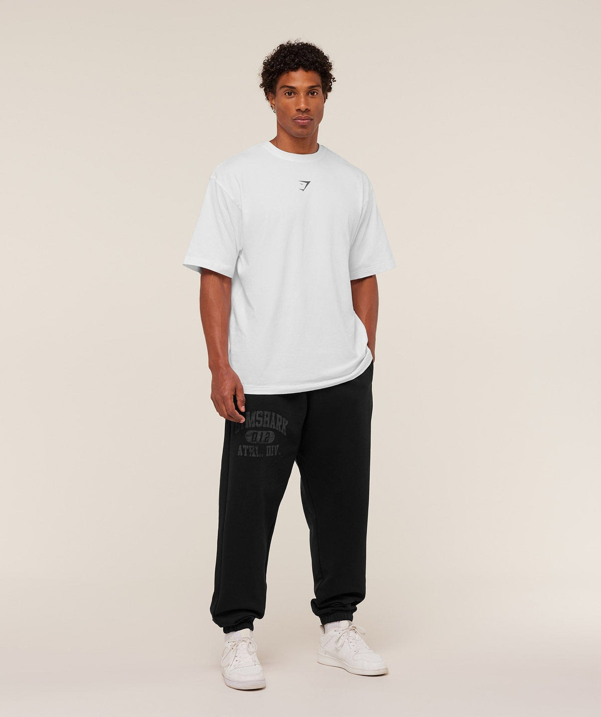 Gymshark Athletic Division Graphic Joggers GS Black