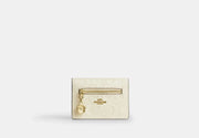 Card Case With Charm In Signature Leather