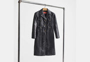 Restored Embellished Leather Coat