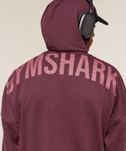 Gymshark Power Oversized Hoodie GS Impact Burgundy