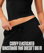 Women's Gymshark Lightweight Wide Leg Pants Regular Black