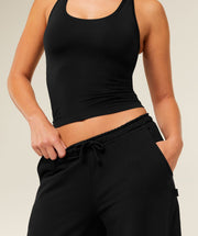 Women's Gymshark Lightweight Wide Leg Pants Regular Black