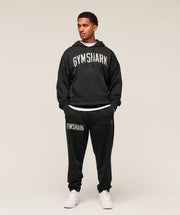 Gymshark Worn Graphic Joggers Black