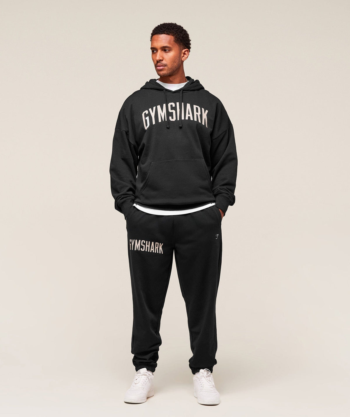 Gymshark Worn Graphic Joggers Black