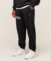 Gymshark Worn Graphic Joggers Black