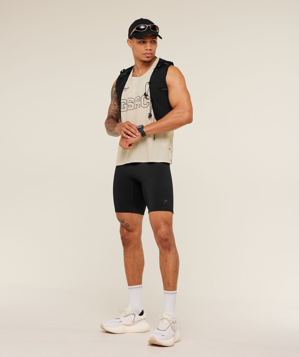 Gymshark Running Elite Race Vest Pebble Grey