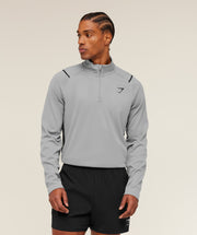 Gymshark Arrival Contrast 1/4 Zip Smokey Grey