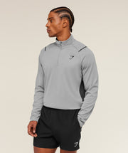 Gymshark Arrival Contrast 1/4 Zip Smokey Grey
