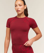 Women's Gymshark Storm Seamless Top Sets Red