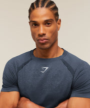 Gymshark Shadow Seamless T-Shirt Heavy Blue