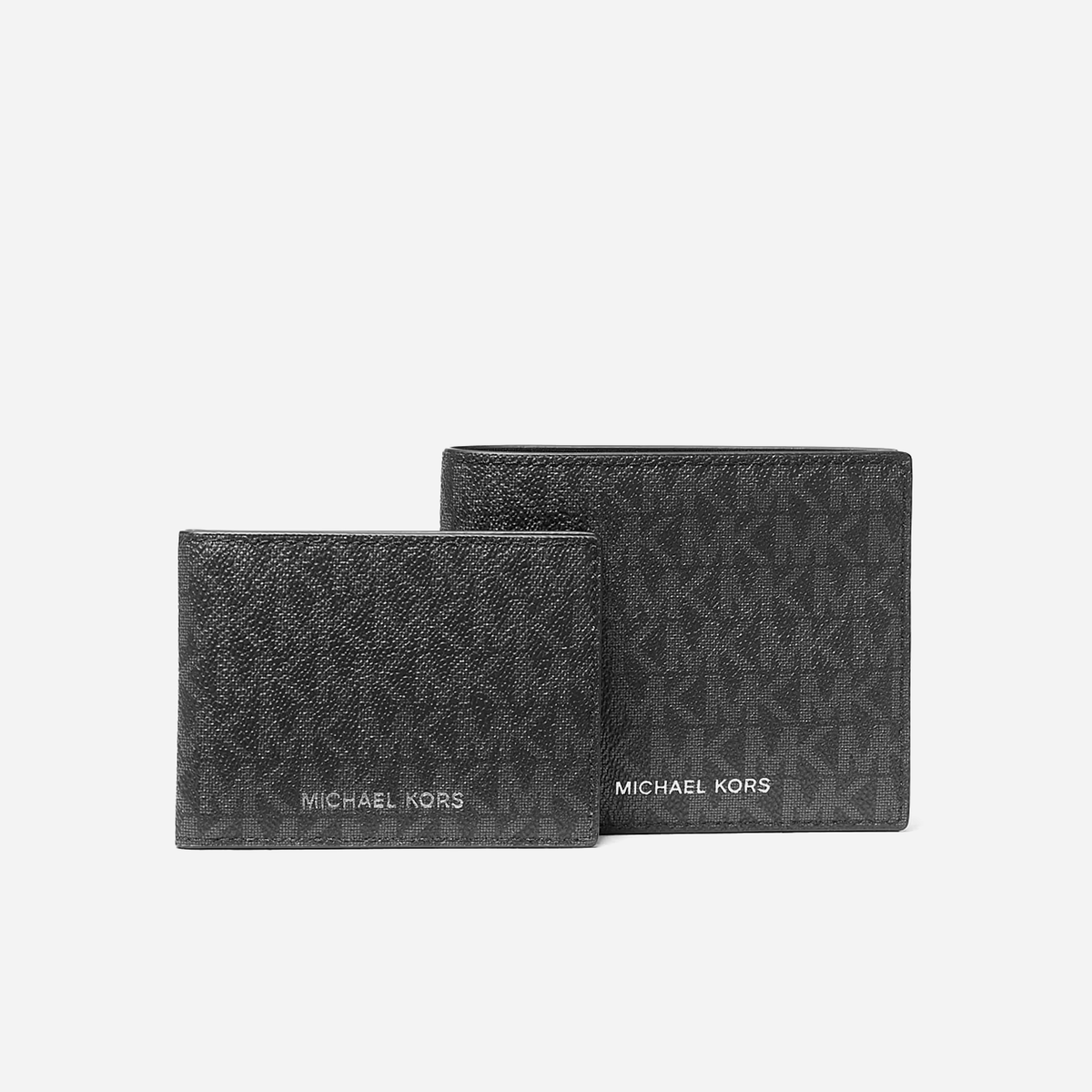 Michael Kors Harrison Logo Billfold Wallet With Passcase Black