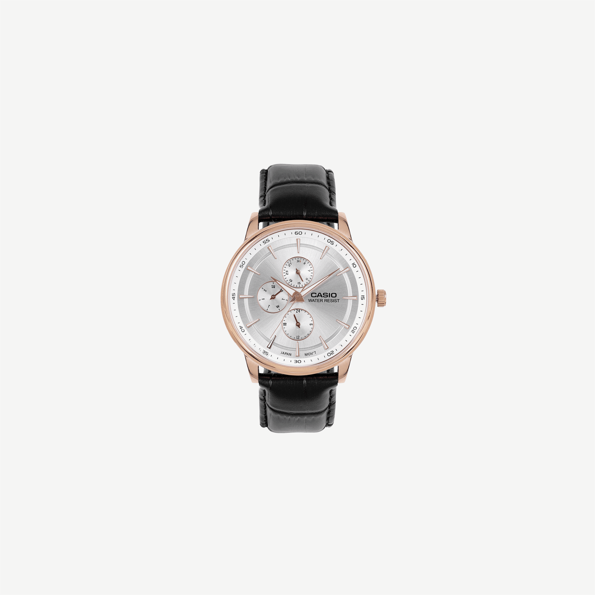 Casio Enticer MTP-SN3KRL-7A Quartz Silver Dial Analog Leather Watch