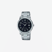 Casio MTP-V002D-1B Standard Analog Stainless Steel Black Dial Watch