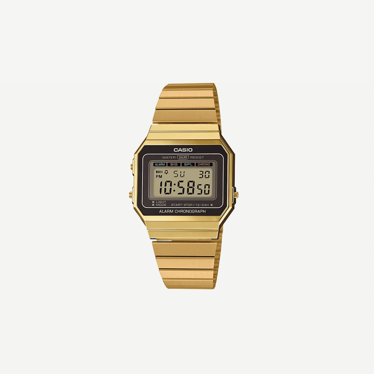 Casio Vintage A700WG-9A Digital Quartz Gold Stainless Steel Band Watch