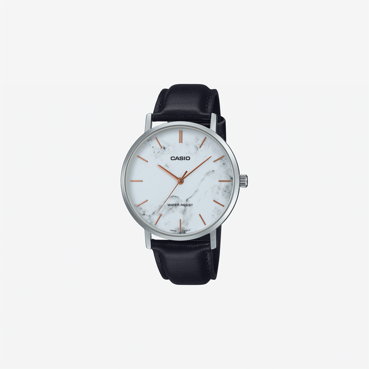 Casio Enticer MTP-VT01LM-7AUDF Quartz White Dial Analog Leather Watch