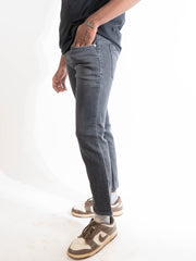 Calvin Klein Jeans Visual Washed Black Cotton Slim Fit Jeans (30)