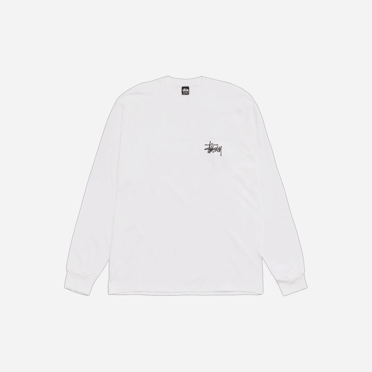 Stussy Basic Long Sleeve T-Shirt White