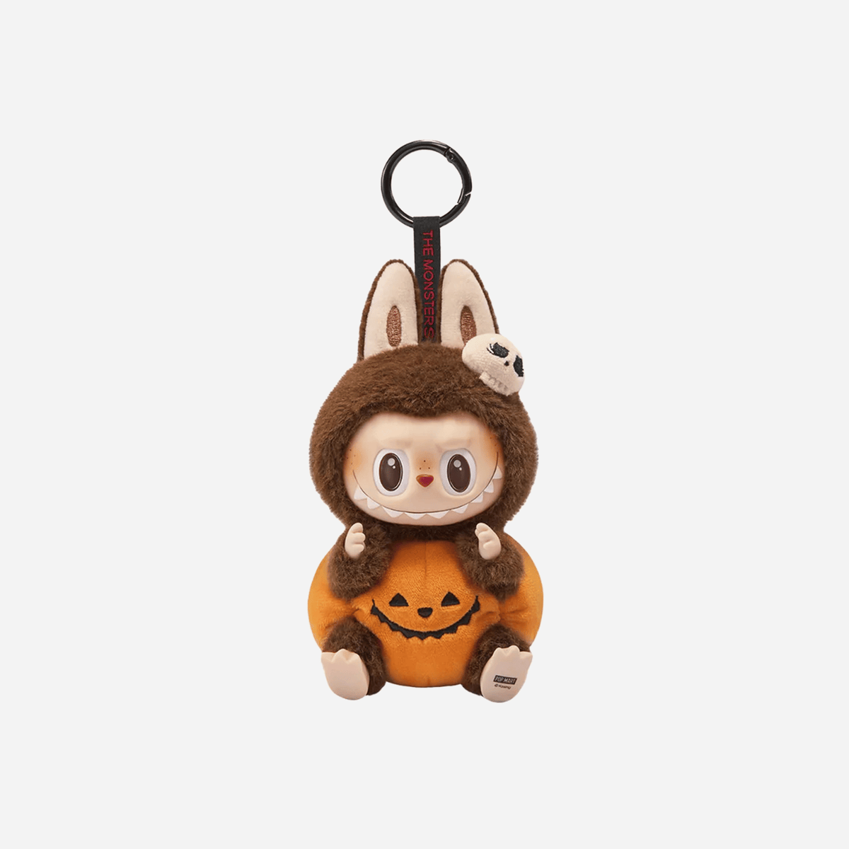 Pop Mart Labubu Happy Halloween Party Series-Sitting Pumpkin Vinyl Plush Pendant