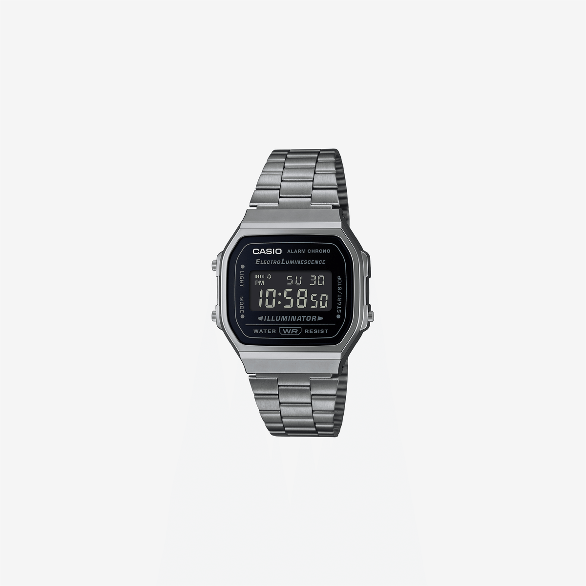 Casio Vintage A168WGG-1BDF Quartz Black Dial Digital Stainless Steel Watch