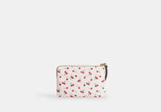Corner Zip Wristlet With Cherry Print