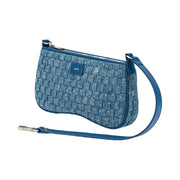 Eva Shoulder Handbag - Blue Denim Weave