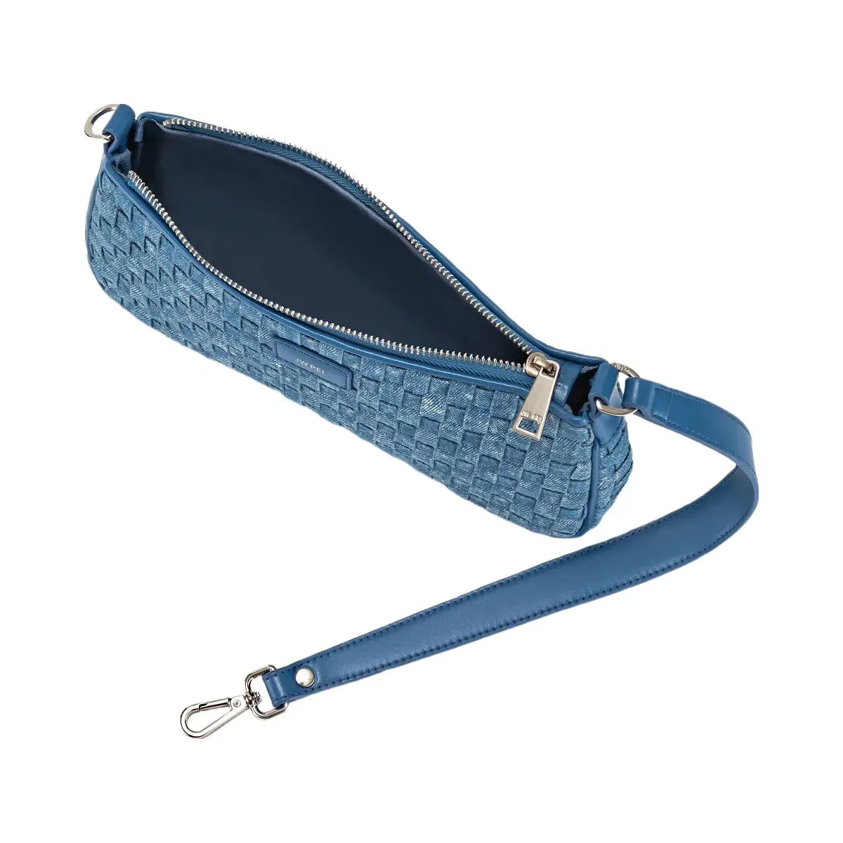 Eva Shoulder Handbag - Blue Denim Weave