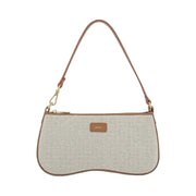 Eva Shoulder Handbag - Beige Canvas