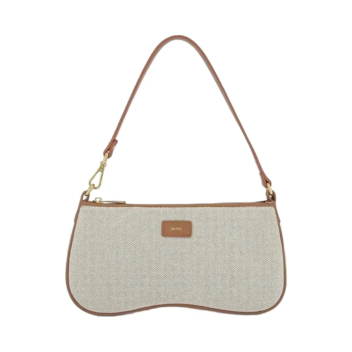 Eva Shoulder Handbag - Beige Canvas